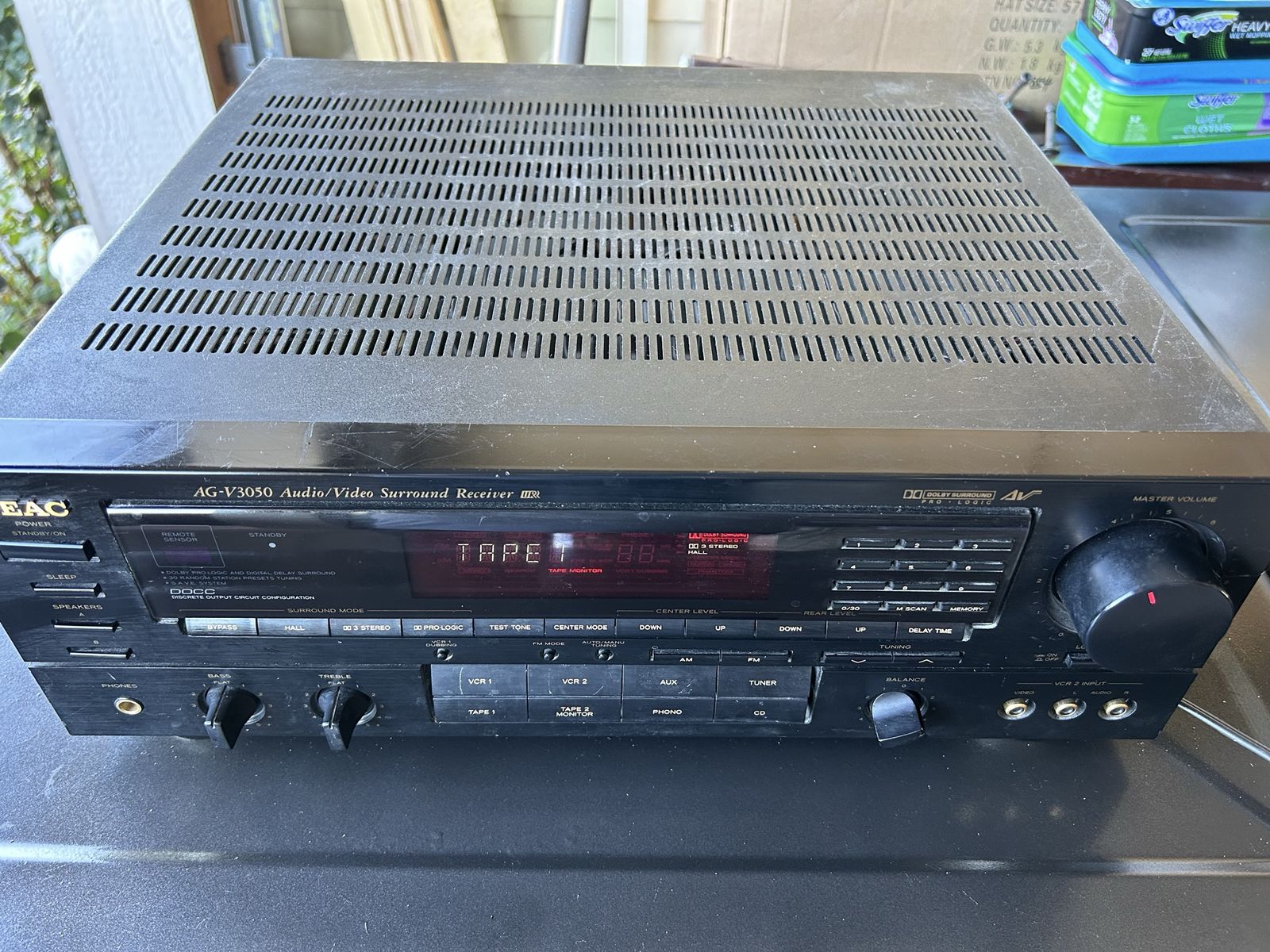 Old School Teac AG-V3050 A/V Surround Stereo Receiver 5.1 Ch AM/FM Phono 100 Watts, No Remote