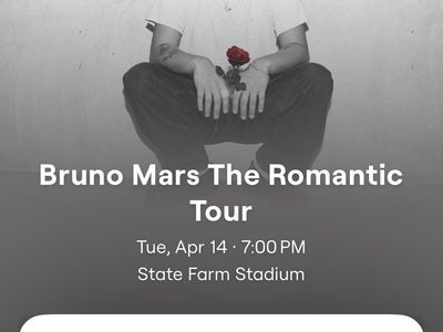 Bruno Mars ARIZONA April 14th