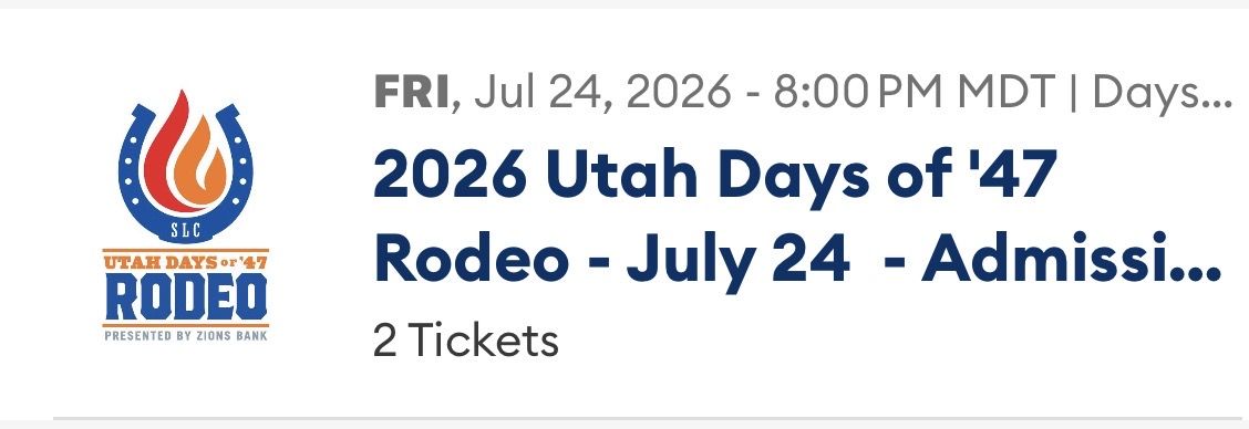 Days of 47 rodeo July 24th
