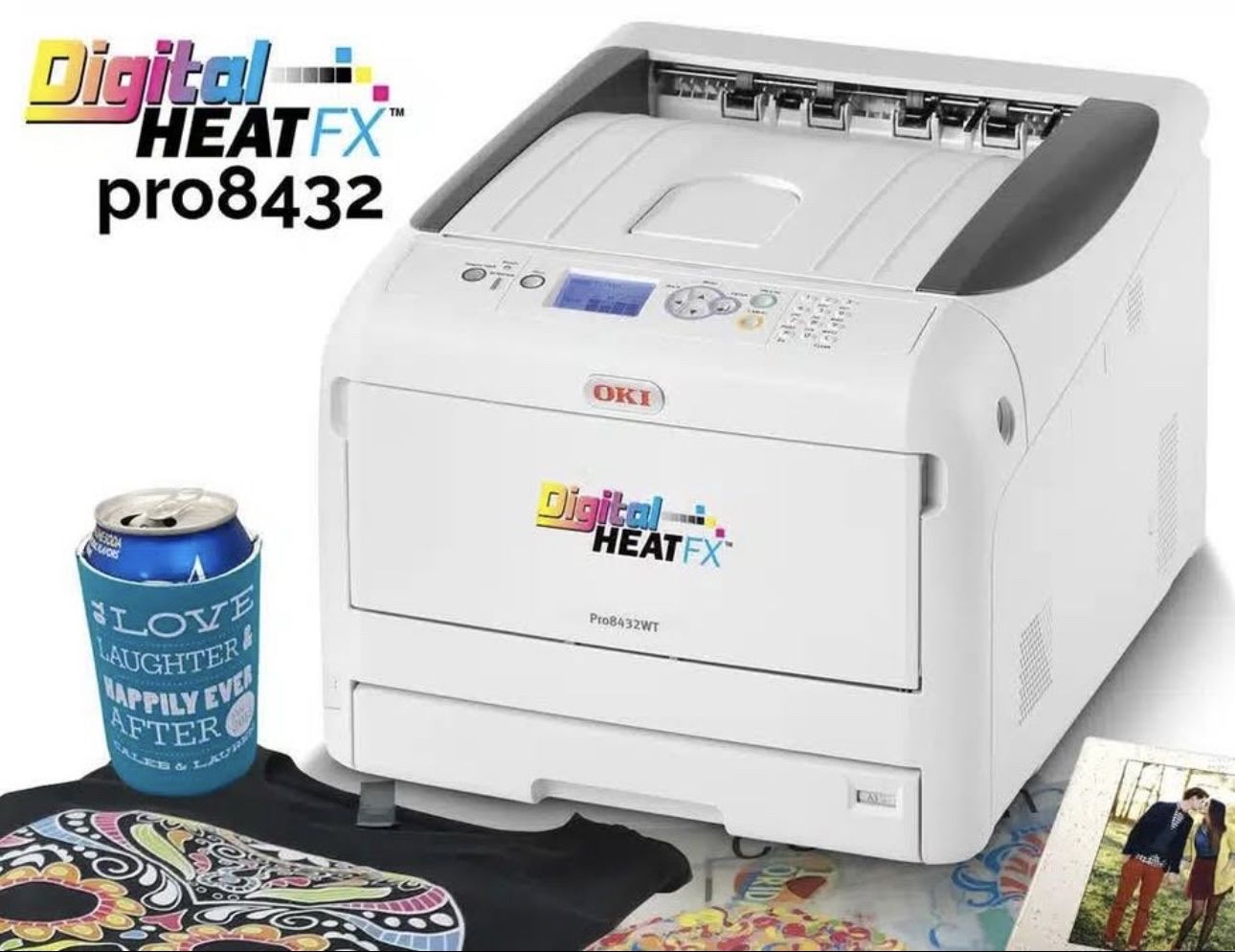 Digital HeatFX OKI Pro8432WT White Toner Transfer Printer - For Apparel & Hard Surfaces