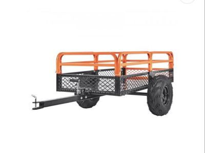 VEVOR Heavy Duty Steel ATV Dump Trailer - 1500lb Load Capacity, 15 Cu. Ft., Removable Sides