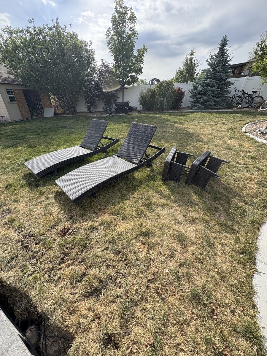 Loungers with tables
