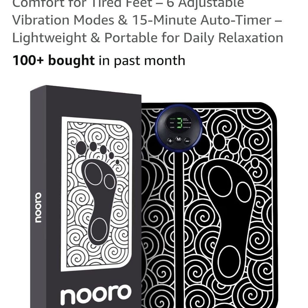 New Nooro Portable EMS Foot Massager - 6 Modes, 19 Intensity Levels, Cordless
