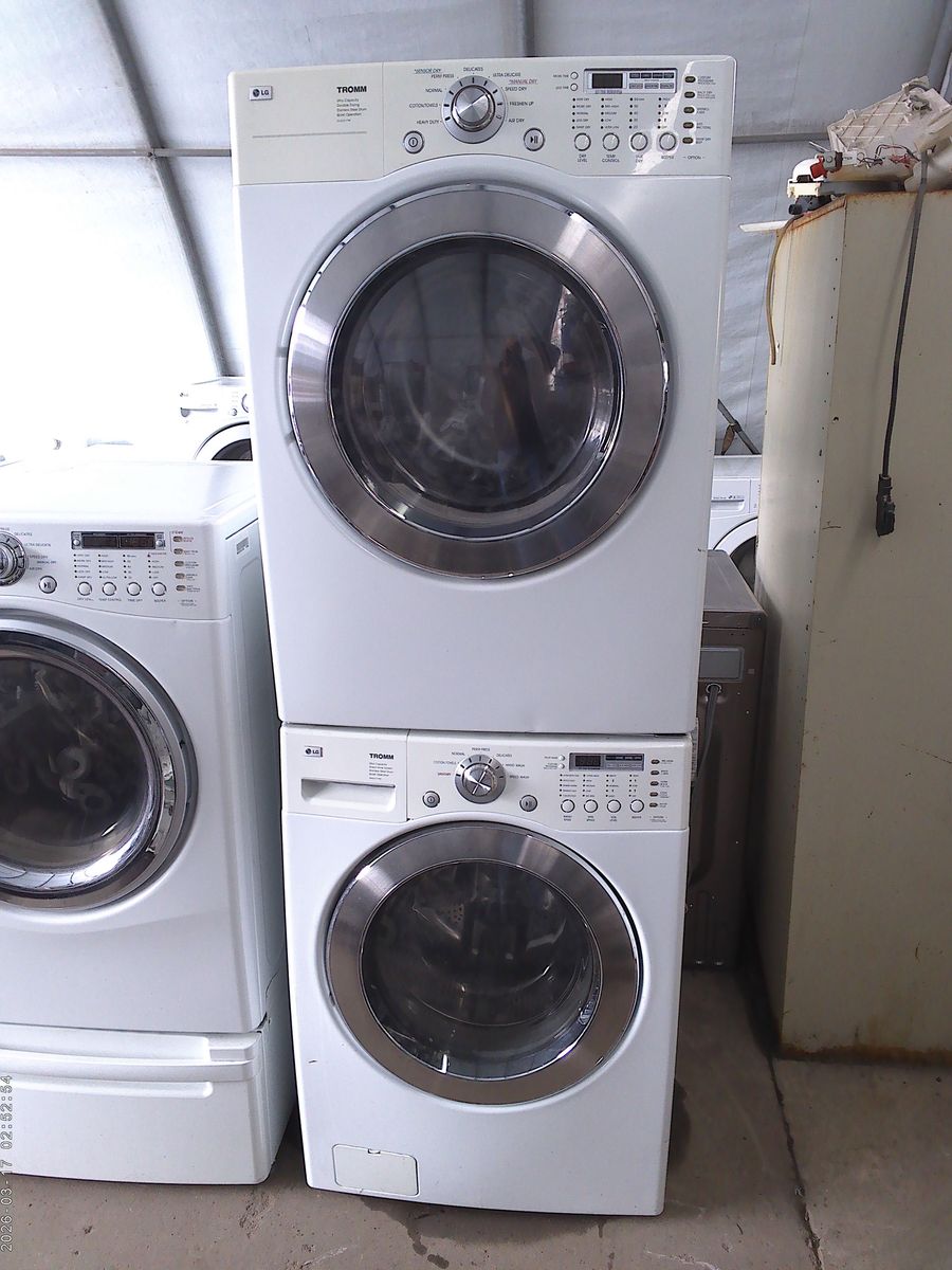 LG front load washer with matched electric dryer