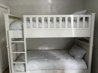 Clean White Bunk Bed from Costco