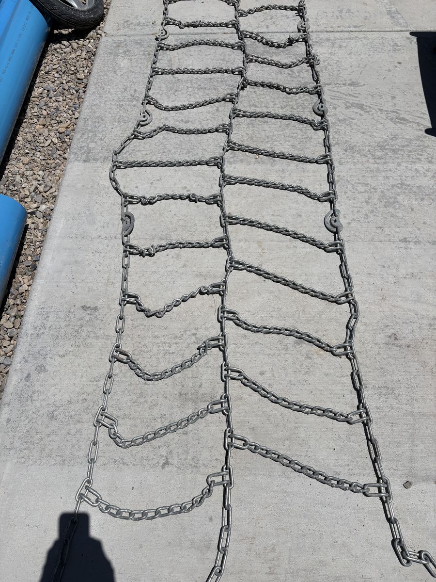 Heavy duty dual axle snow tire chain