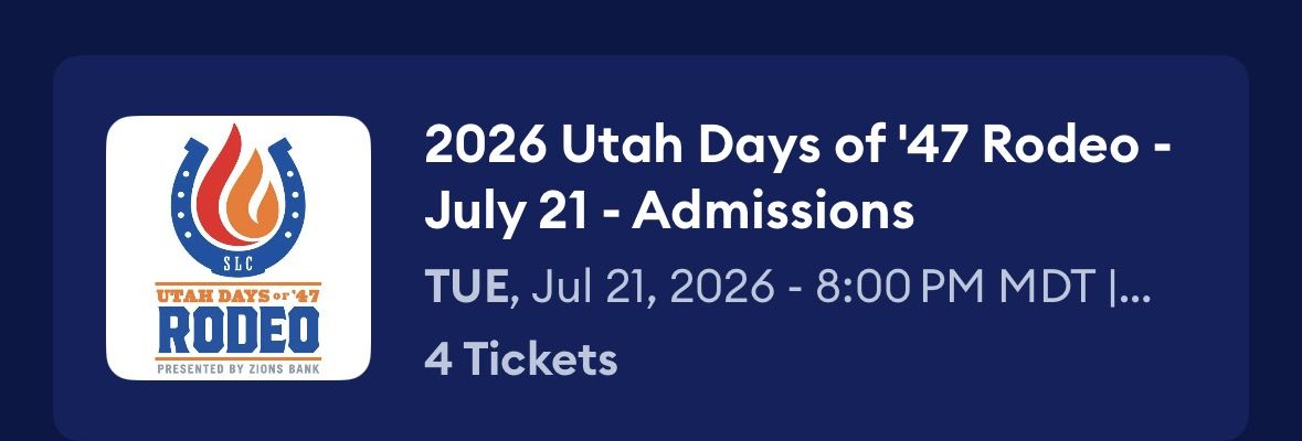 Days of 47 Rodeo Tickets