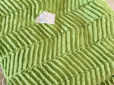 Lime Green Textured Zigzag Faux Fur Fabric 39.5"