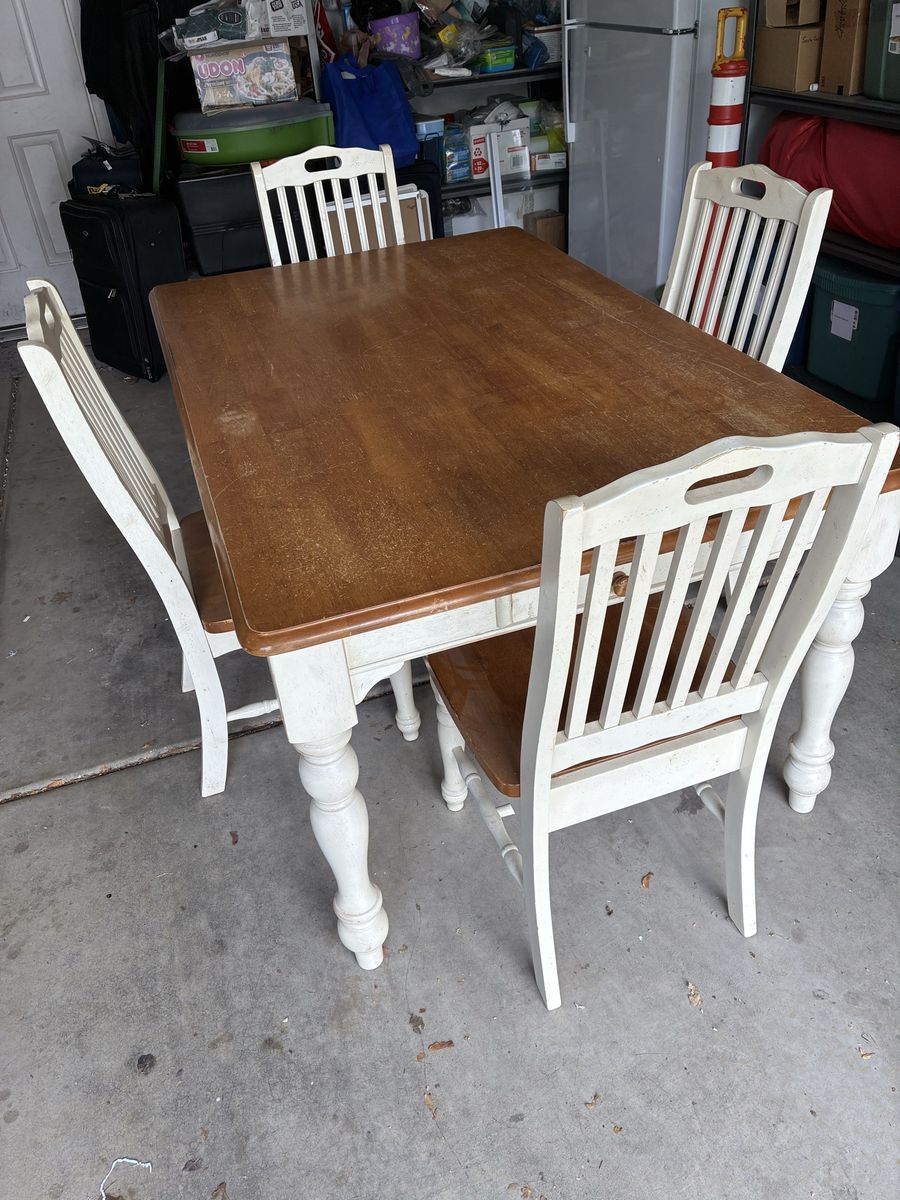 Table and 4 chairs