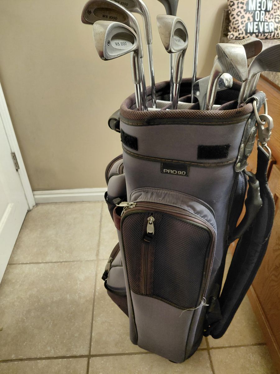 Golf clubs with bag