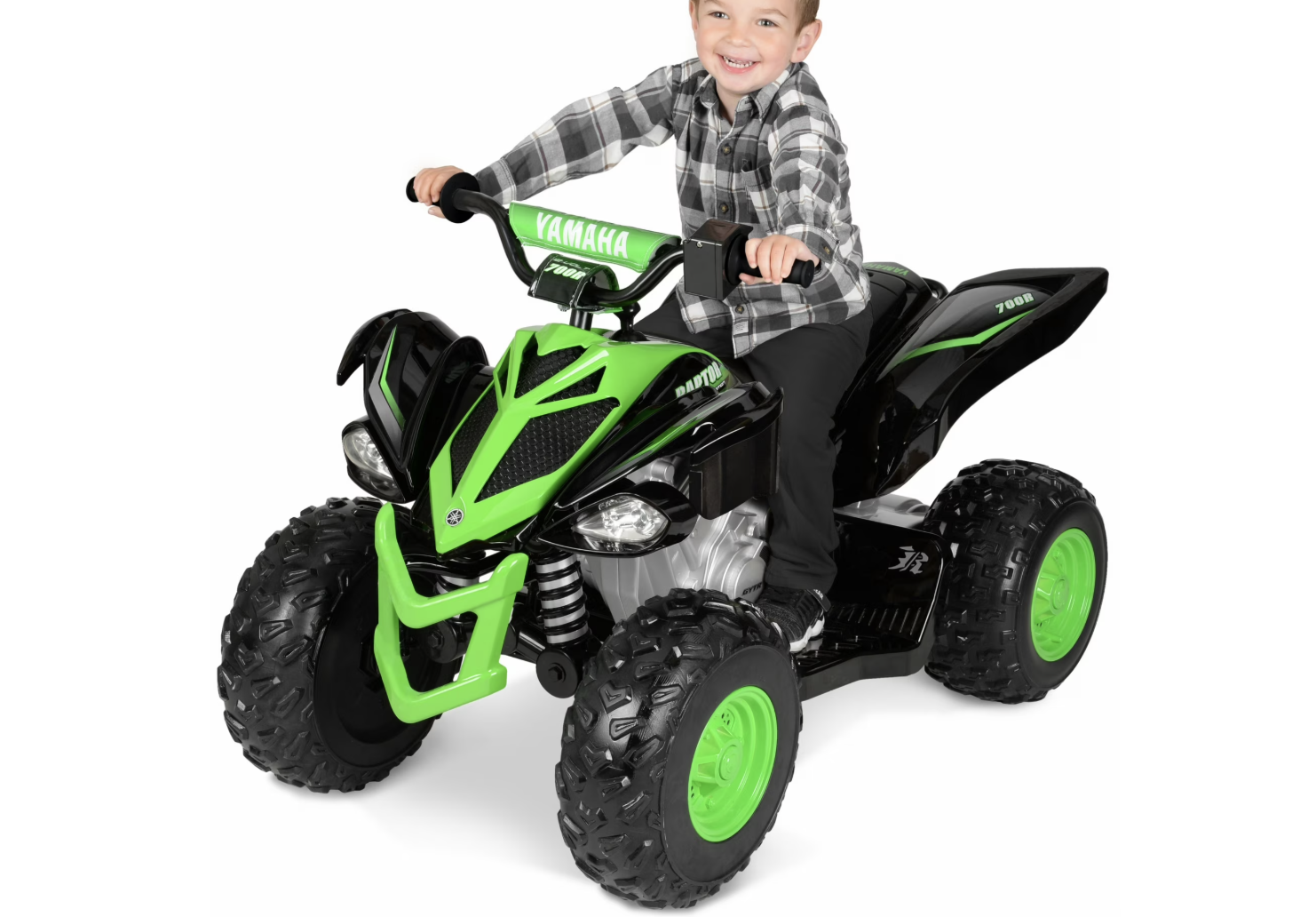 New in box, Yamaha Raptor 12V ATV Ride-on, Ages 3+, Speeds Up to 5 MPH, Includes Battery and Charger