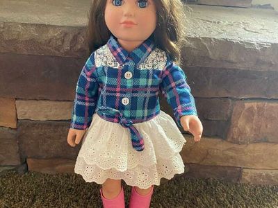 My Life 18in Cowgirl Doll, Brunette Hair and Pj's