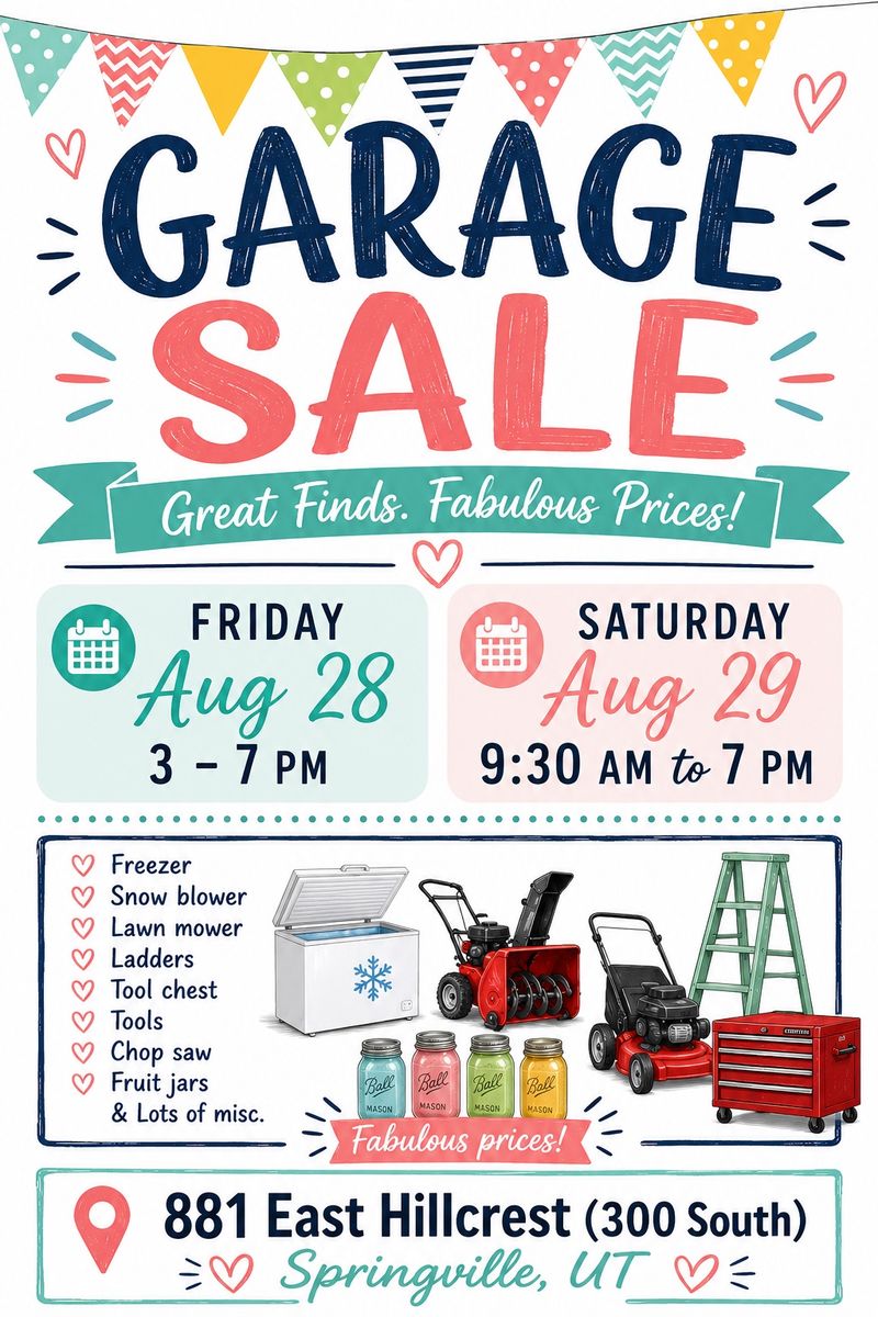 Moving Garage Sale - Freezers, Snow Blower, Tools & More