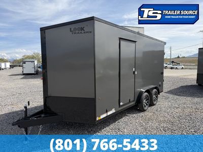 7.5x16 Look Element SE Enclosed Cargo Trailer - 7'0" Interior - 7K GVWR - .080 PolyCor, Alloy Wheels, Black Out Package, Rear