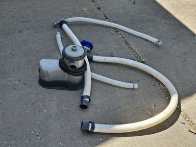 pool pump and pool.