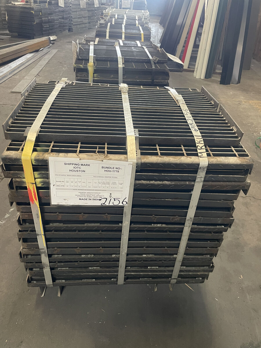 SPECIAL OFFER! Steel Stair Tread-Serrated 1-1/4" x 3/16" x 9-3/4" x 30" - $62.95 each