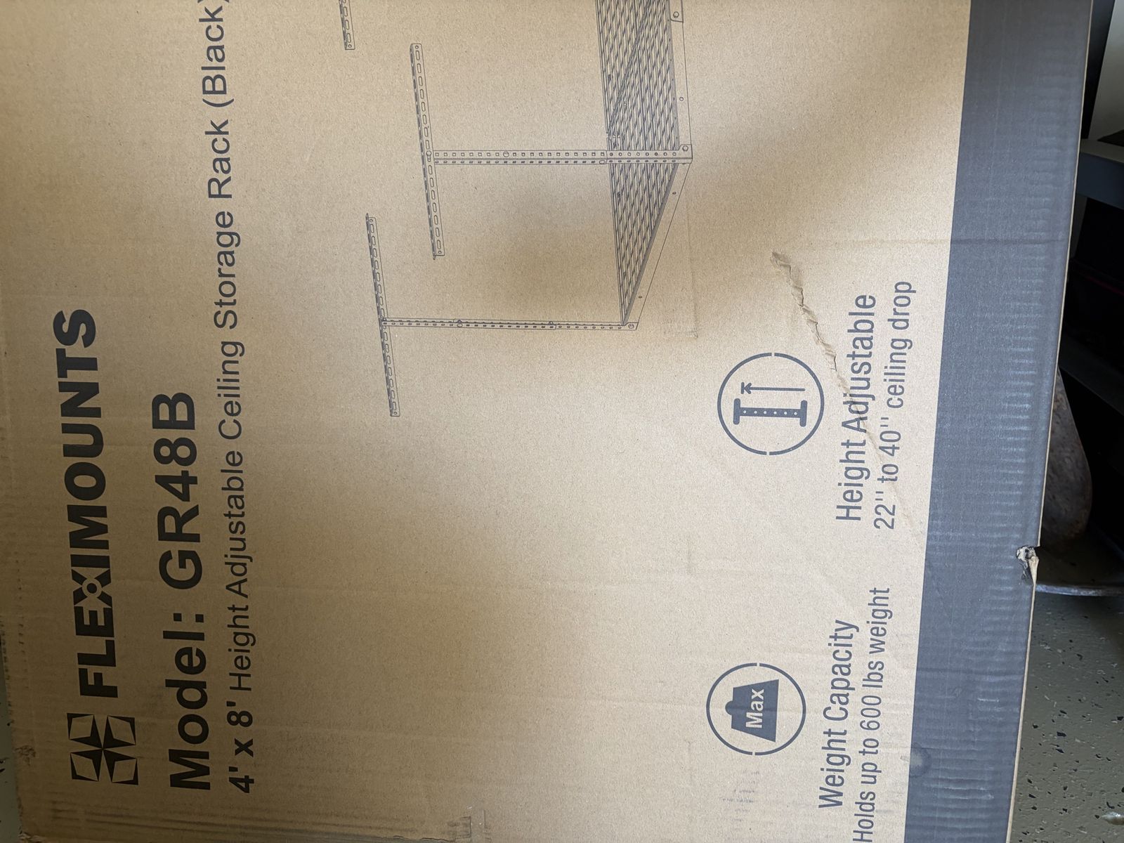 Flexmounts garage ceiling storage systems. Brand new in box. 4x8