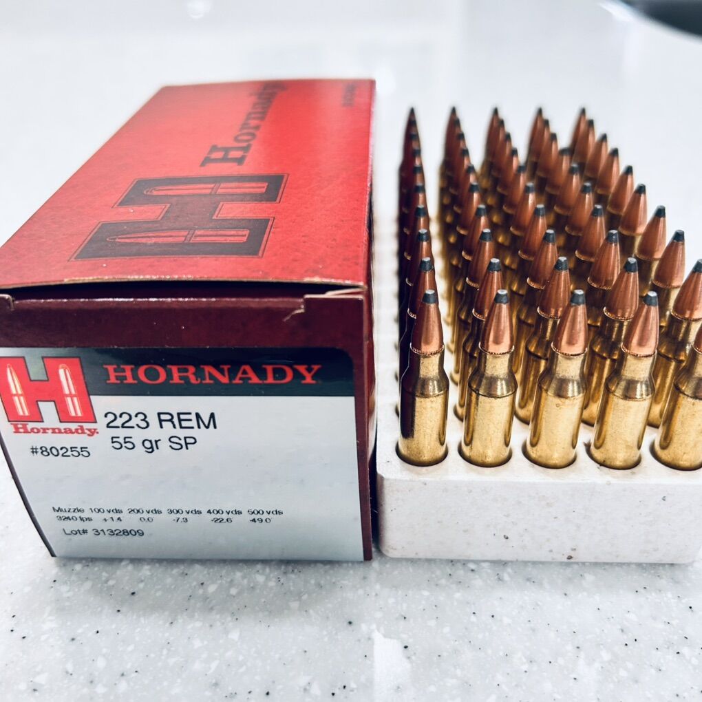 223/556 Hornady 55grain Soft Point Box Of 50