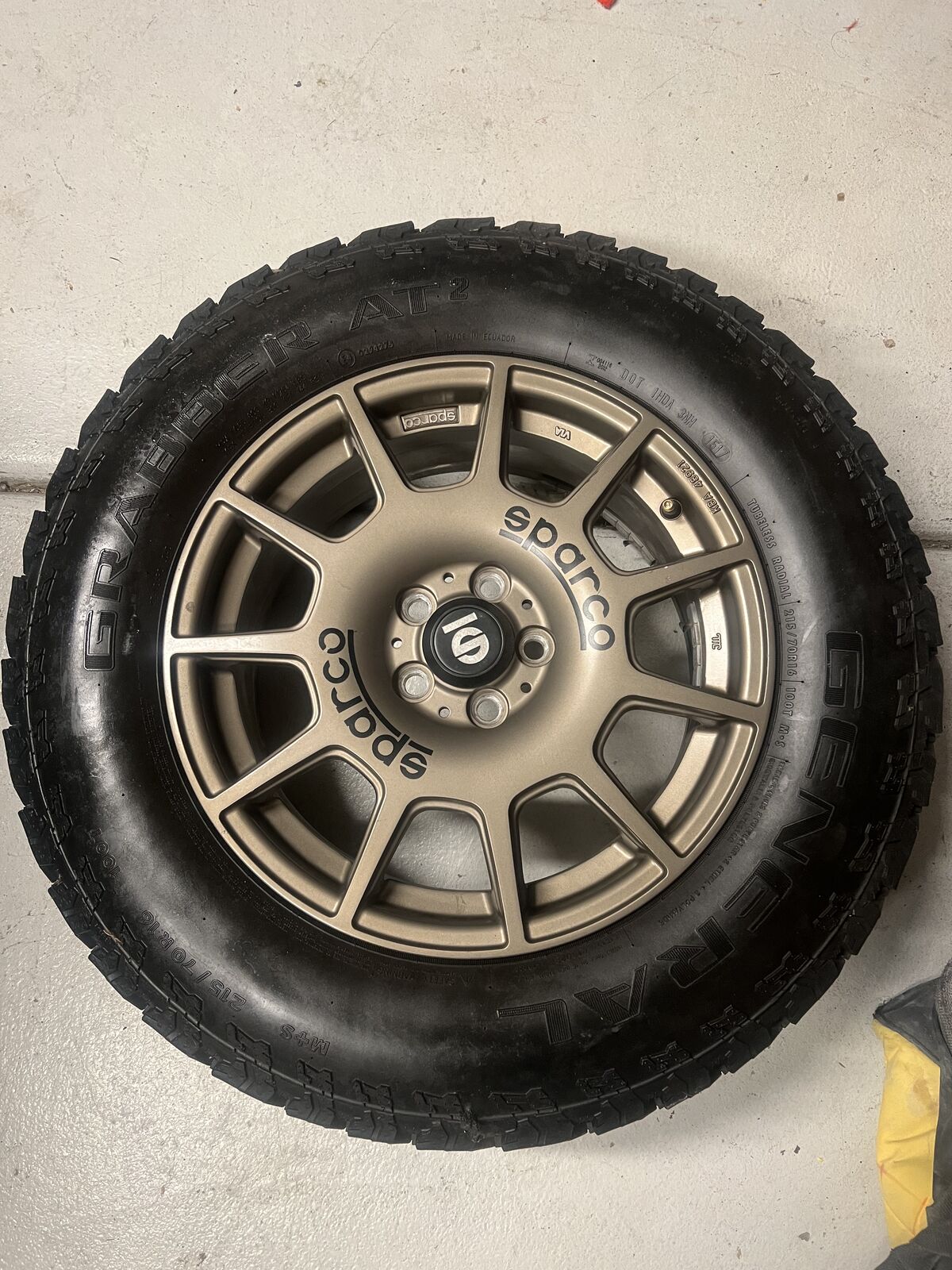 Sparco wheel with tire