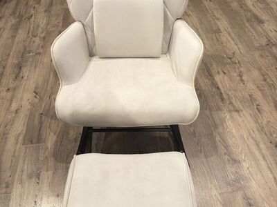 Modern Black Wood & Metal Rocking