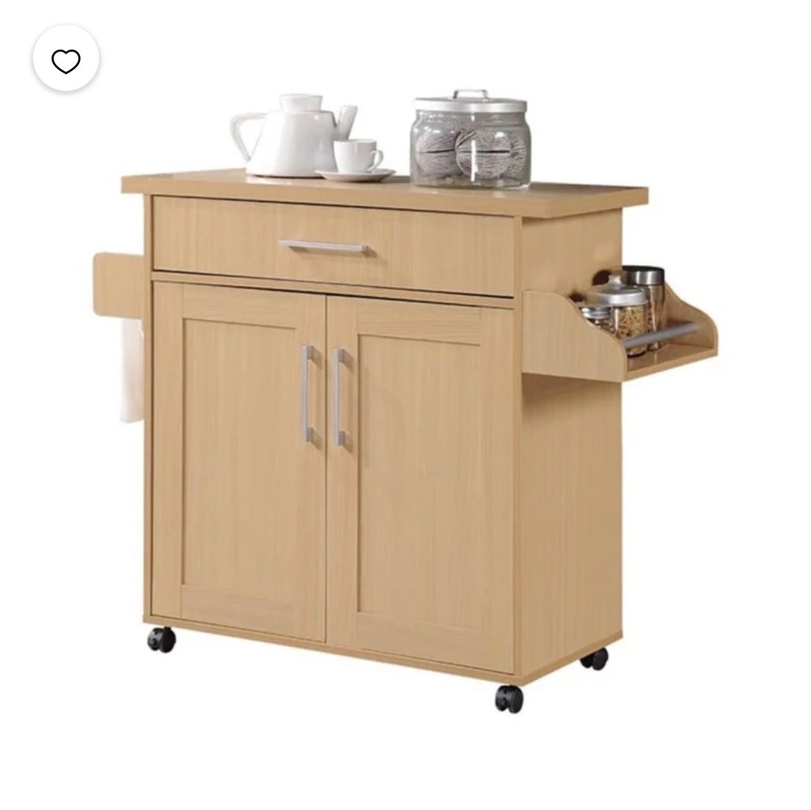 Mobile Kitchen Island Cart with Storage
