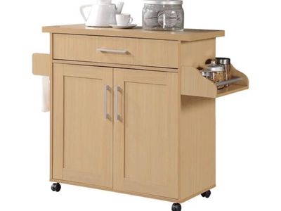 Mobile Kitchen Island Cart with Storage