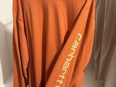 Men’s Carhartt Loose Fit Long Sleeve T-Shirt Orange XL