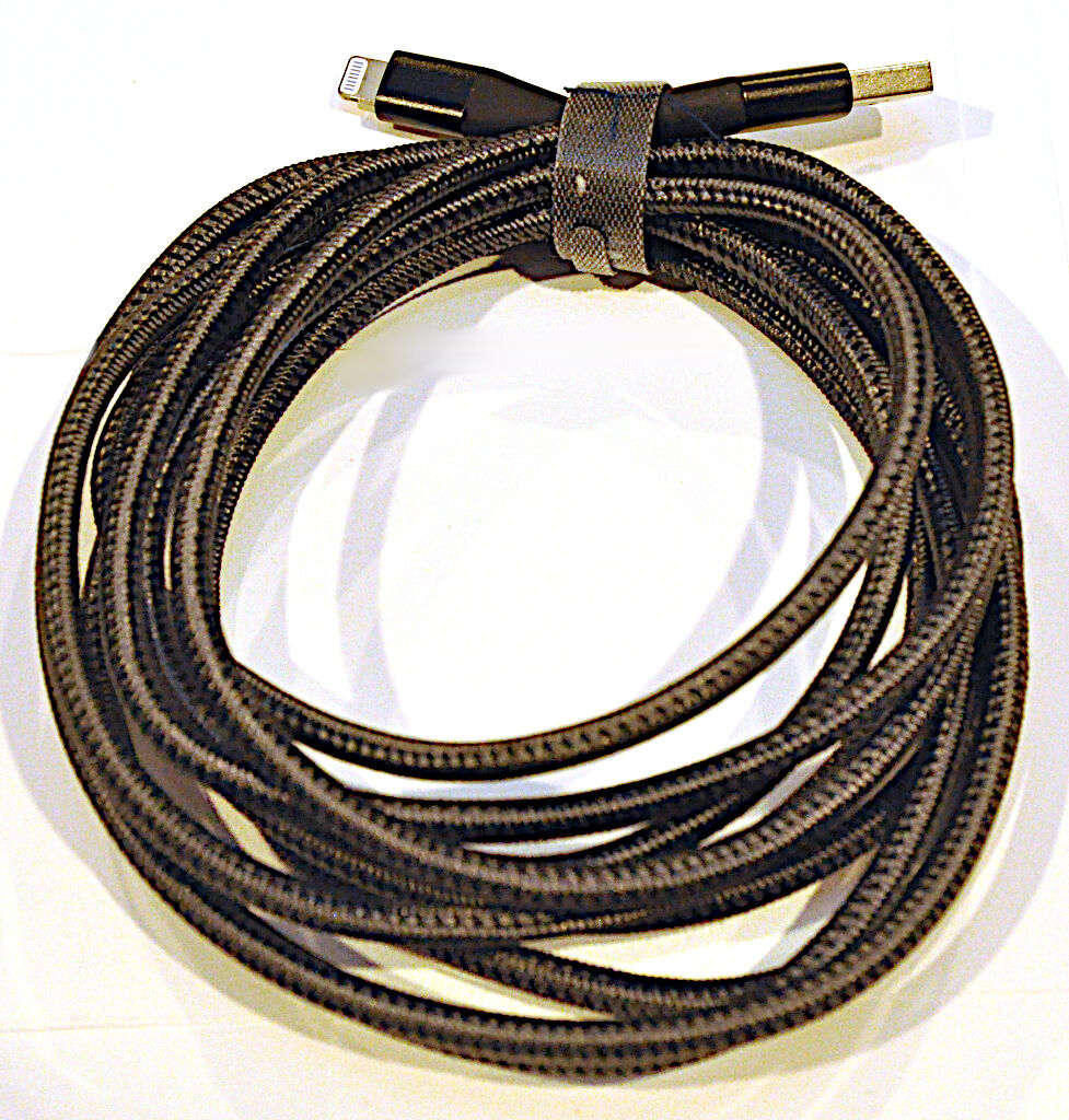 USB-A to Lightning cable, 10 foot/3 meter, by Anker