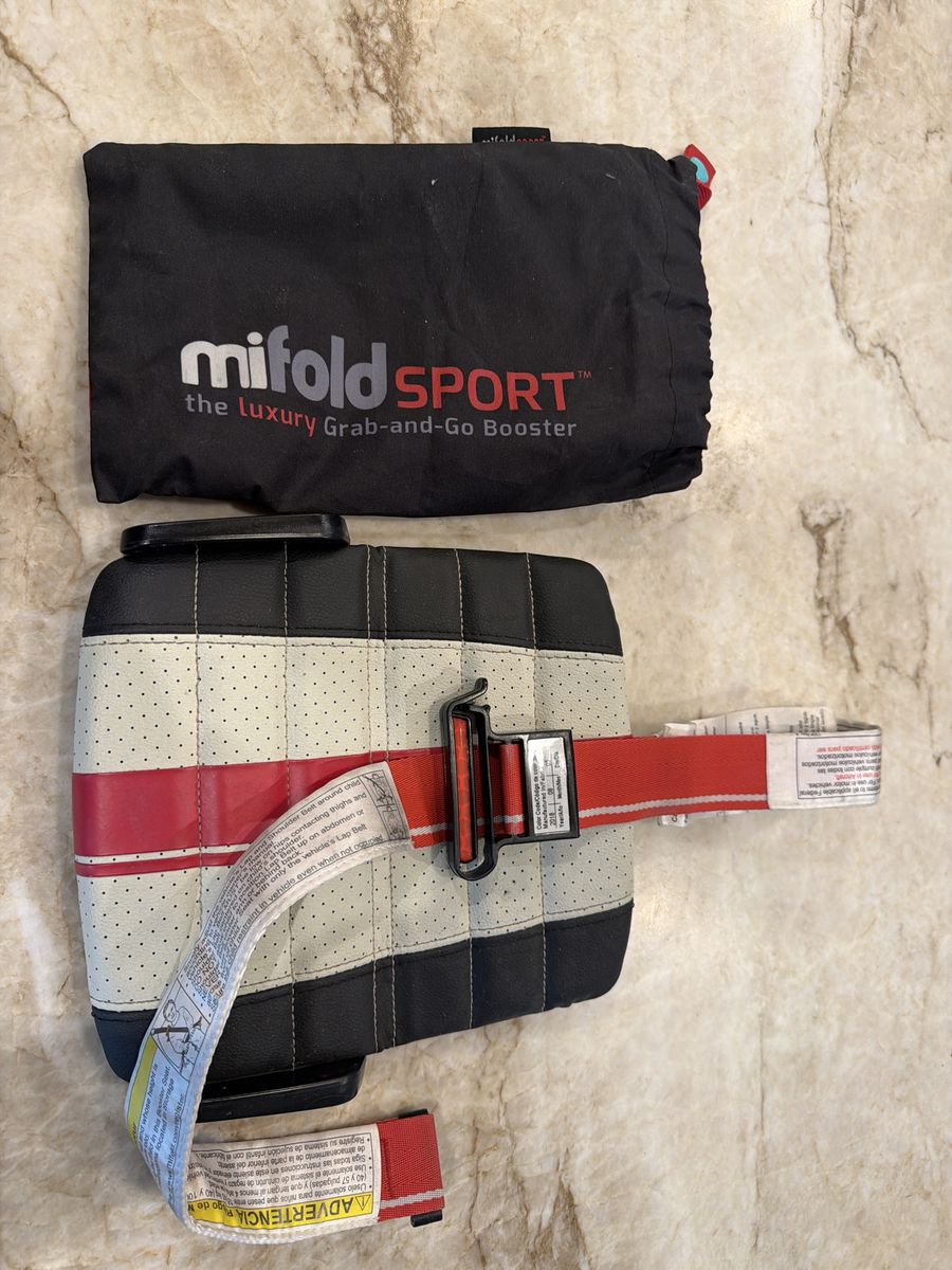 mifold SPORT Grab-and-Go Booster Car Seat - Compact & Portable for Kids 40-100 lbs