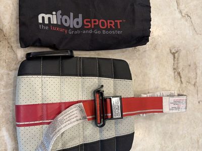mifold SPORT Grab-and-Go Booster Car Seat - Compact & Portable for Kids 40-100 lbs