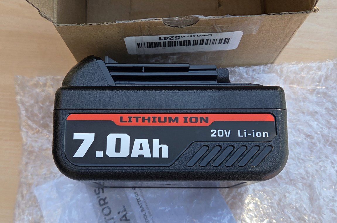 New Black and Decker 20v Battery 7ah Lithium Fits B&D Drill, Weed Eater, Impact, Saw