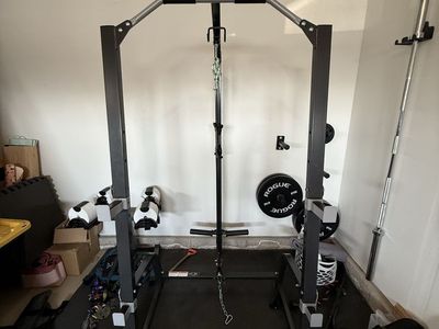 Marcy Pro Squat Rack Power Cage with Lat Pulley System