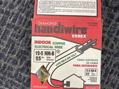 Indoor Copper Electrical Wire 12-2 NB with ground