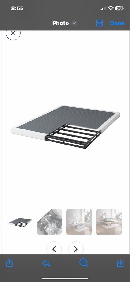 NHODIR full size metal box spring w/cover
