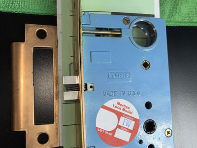 MARKS Mortise Lock Body 7FW Satin Bronze Left-Hand