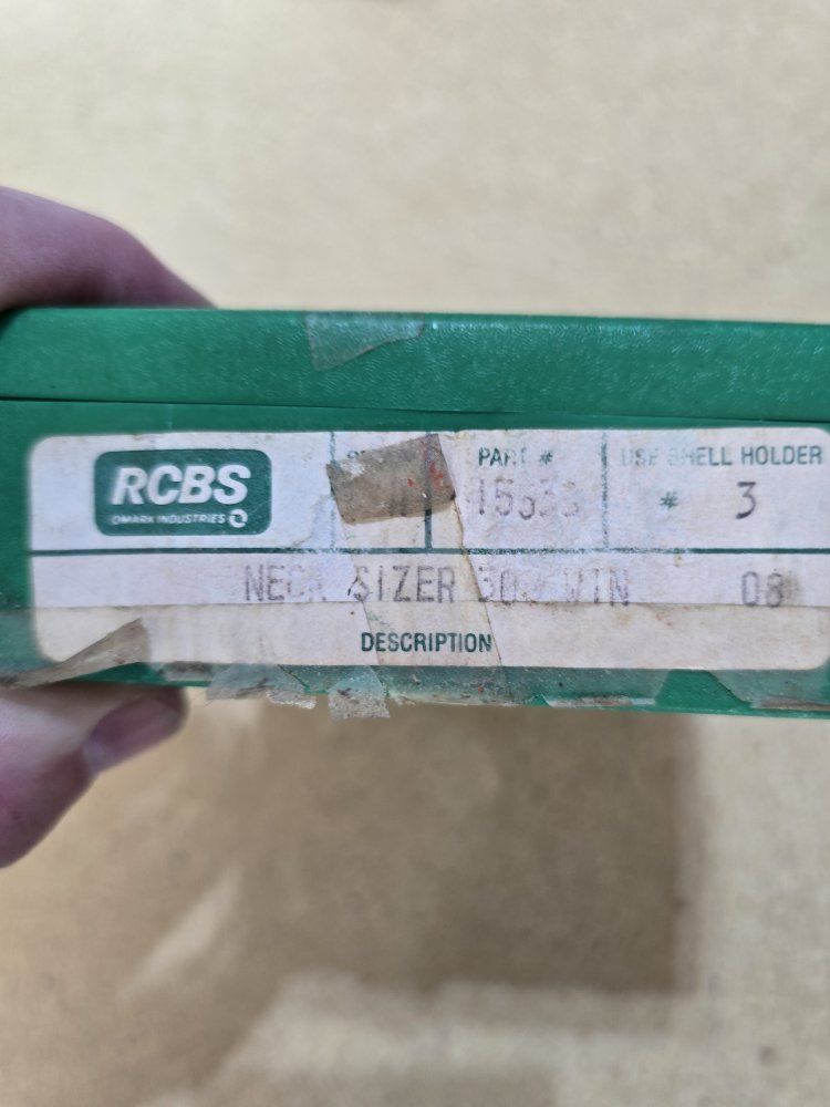 RCBS .308 Win Neck Sizer Die Part #15530 with Green Storage Case