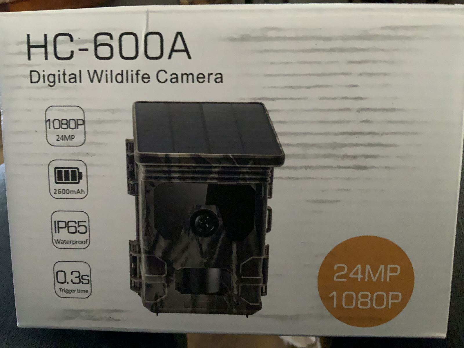 Trail Camera 24MP/1080P, Waterproof, Solar Power