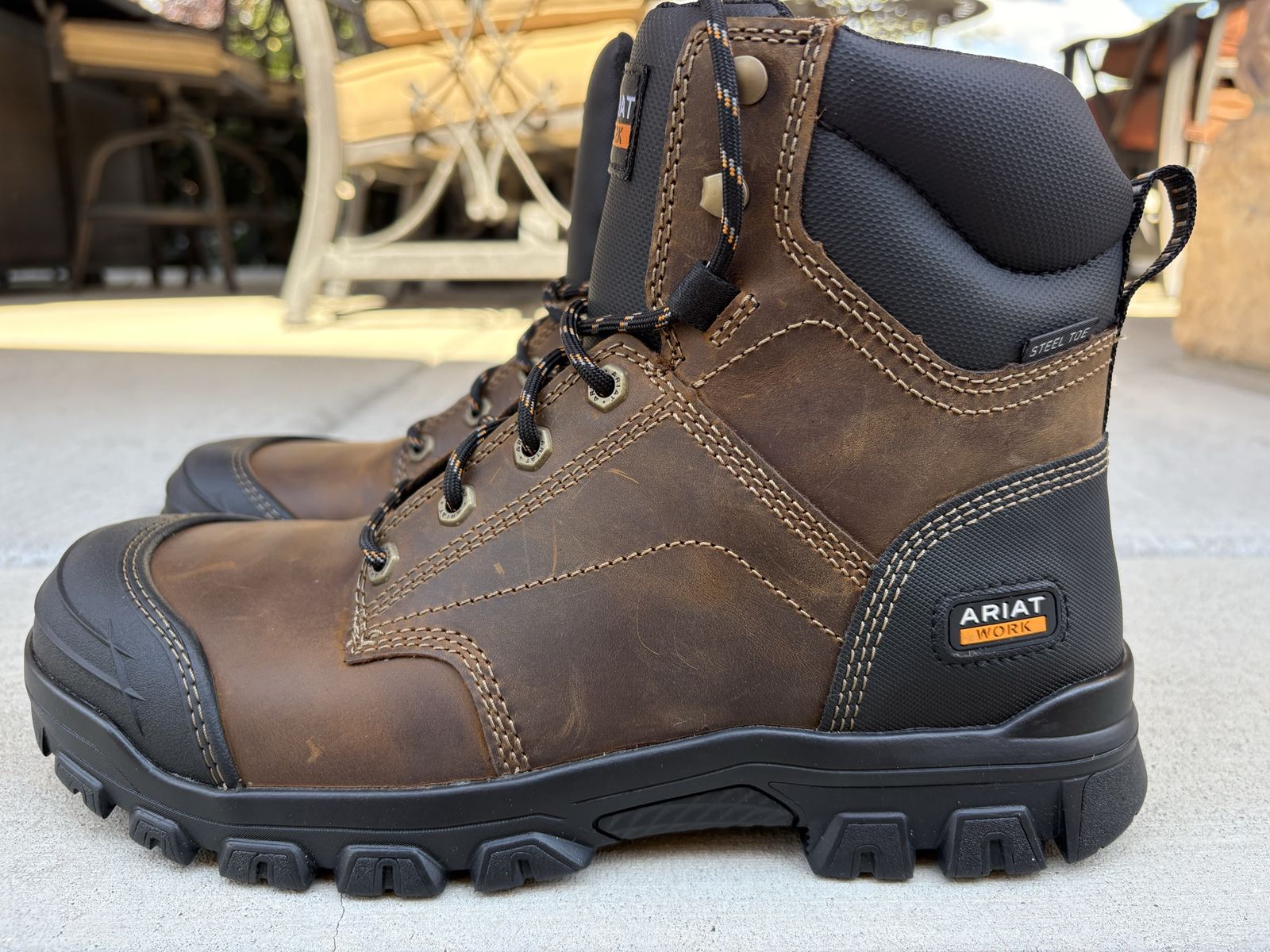 **NEW** Ariat Work Men's Treadfast 6” Steel Toe Work Boots - Size 10.