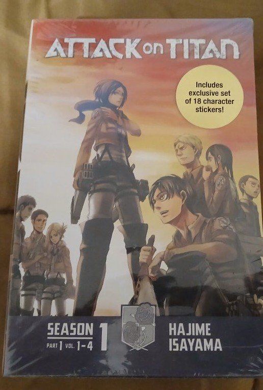 Attack on Titan Season 1 Part 1 Manga Box Set Vol. 1-4 by Hajime Isayama - Sealed New