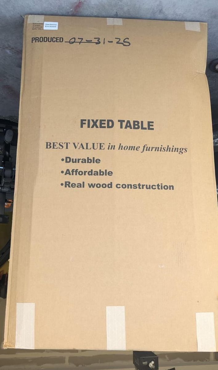 Fixed Table - New, Real Wood Construction - Durable & Affordable Home Furnishing
