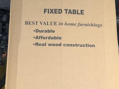 Fixed Table - New, Real Wood Construction - Durable & Affordable Home Furnishing