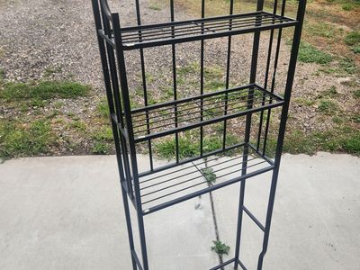 Black Over-Toilet Storage Shelves