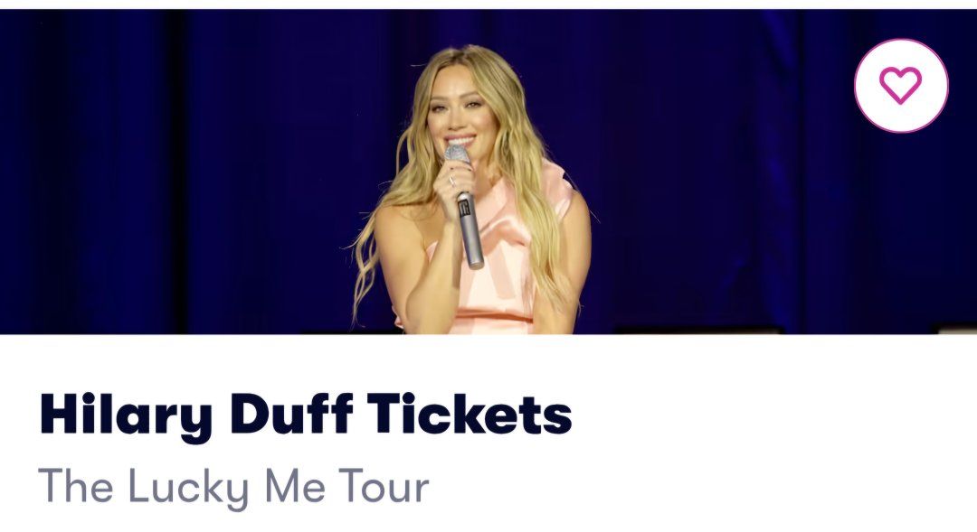 Hilary Duff The Lucky Me Tour Tickets