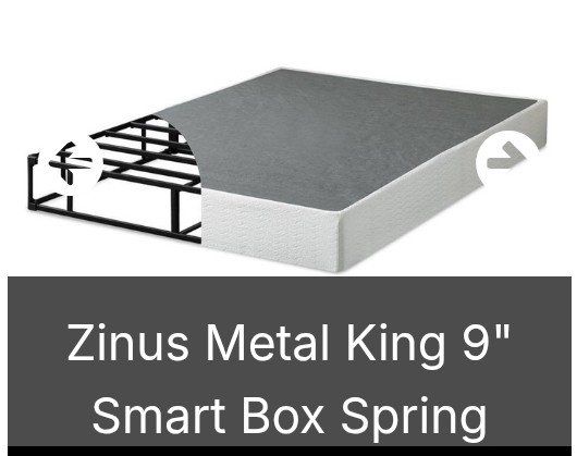 Zinus Metal King 9" Smart Box Spring - Tool-Free Assembly (NEW)