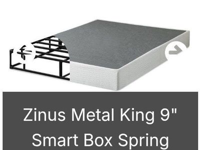 Zinus Metal King 9" Smart Box Spring - Tool-Free Assembly (NEW)