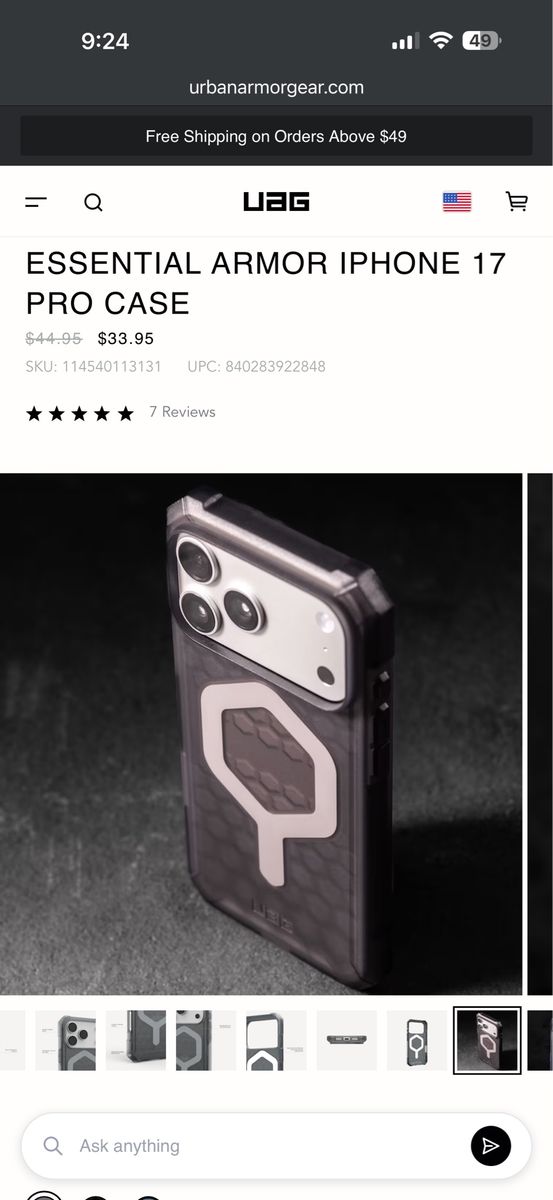 UAG Essential Armor Phone Case for iPhone 6.3" Pro