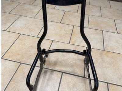 Motorcycle Sissy Bar Passenger Backrest - Black, Universal Fit
