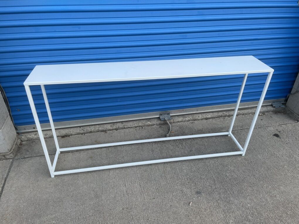 White Modern Slim Side Entry End Table