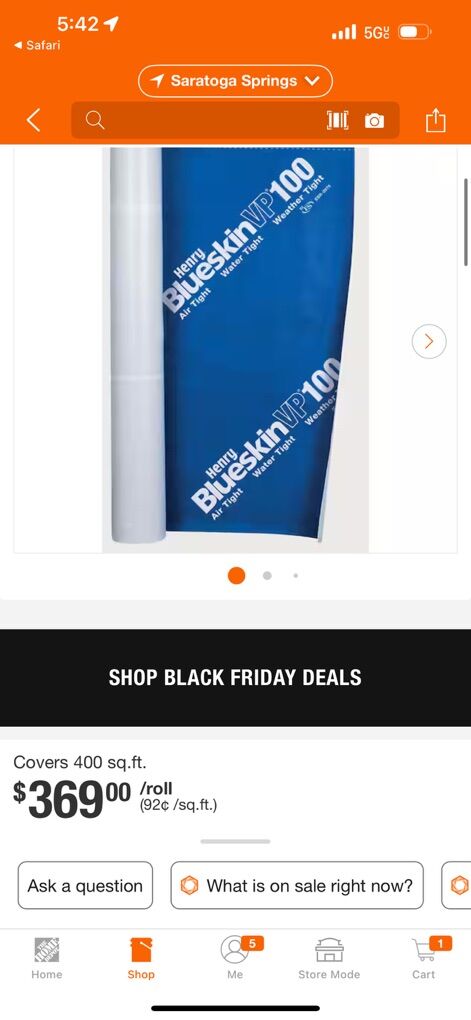 Henry Blueskin VP100 House Wrap 4' X 100'