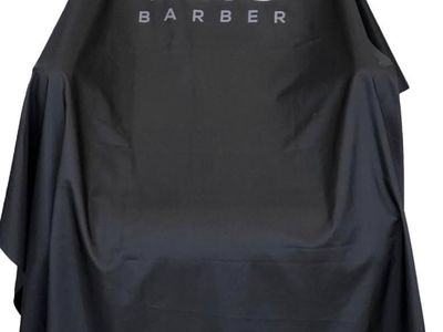 TRU BARBER Professional Barber Cape - Black, 50 x 58 Inches, 100% Polyester